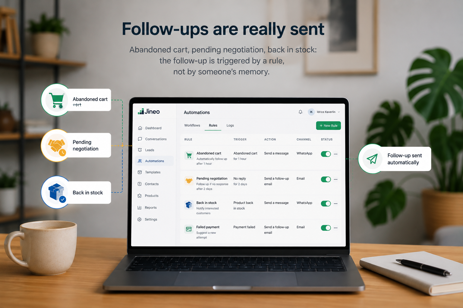 Follow-ups that actually go out